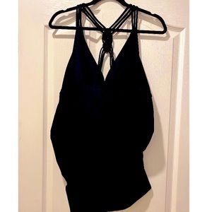 Liz Lange Maternity Tankini Black XL